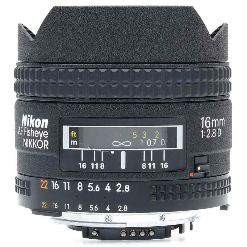 【中古】Nikon フィッシュアイレンズ Ai AF fisheye Nikkor 16粍 f/2.8D フルサイズ相応う
