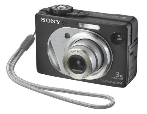【中古】Sony Cybershot dscw1 5 MPデジタル写真機with 3 x光学望遠レンズ(黒いこと)