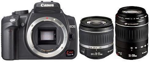 【中古】Canon EOS KISS デジタル N ブラック Wズームキット 0208A004