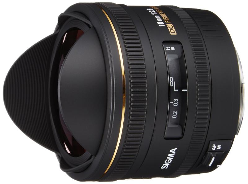 【中古】SIGMA 単興味の中心広角レンズ 10粍 F2.8 EX DC FISHEYE HSM キヤノン用 対角線魚眼 APS-C専用 477547