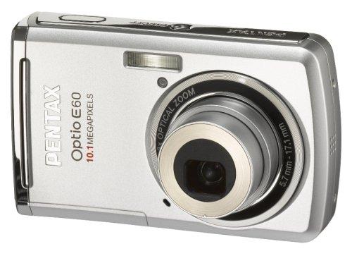 【中古】PENTAX デジタル写真機 Optio (オプティオ) E60 しろがね色 1010万絵素 光学3倍望遠レンズ OPTIOE60S