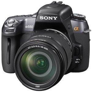 【中古】SONY デジタル一眼レフα550(高倍率ズームレンズキット)ブラック DSLRA550H