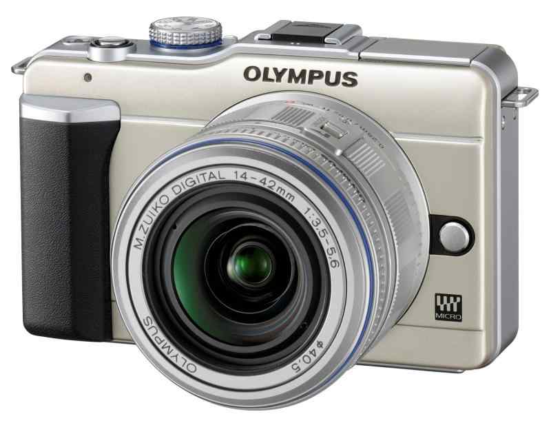 【中古】OLYMPUS 銀鏡受け答え一眼 PEN E-PL1水晶体一揃いの道具 三鞭酒ゴールド E-PL1 LKIT GLD