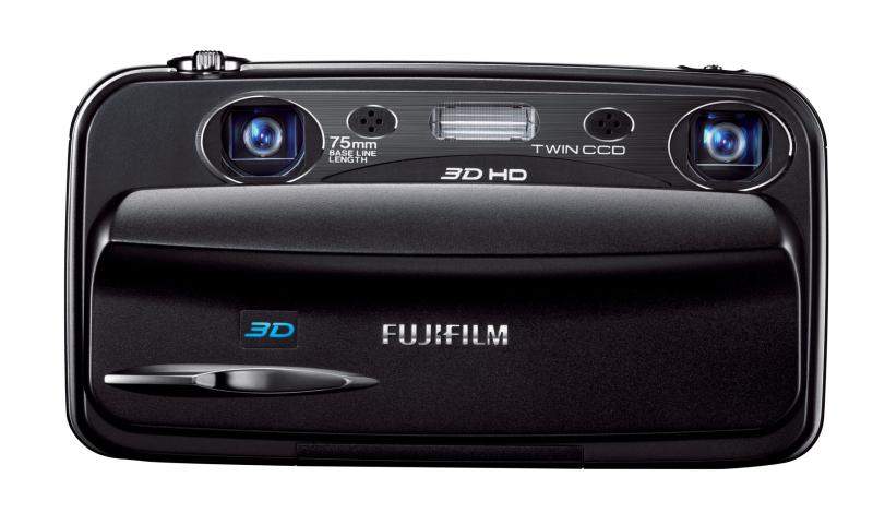【中古】Fujifilm FinePix Real 3D W3 10MP デジタル写真機 3倍光学望遠レンズ付き添い人 黒いこと