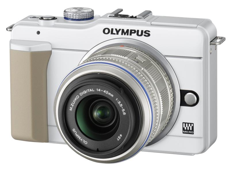【中古】OLYMPUS 銀鏡受け答え一眼 E-PL1s 水晶体一揃いの道具 白いこと E-PL1s LKIT WHT