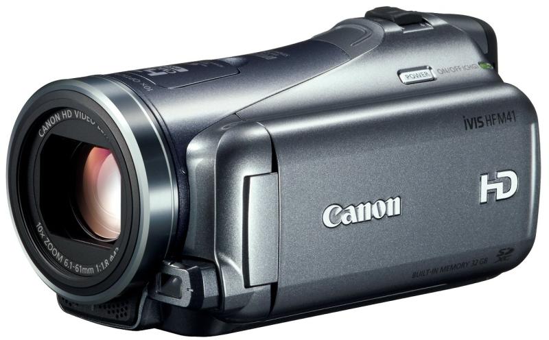 【中古】Canon デジタルテレビカメラ iVIS HF M41 しろがね色 IVISHFM41SL 光学10倍 光学式手ブレ手を加える 内蔵記憶装置32GB