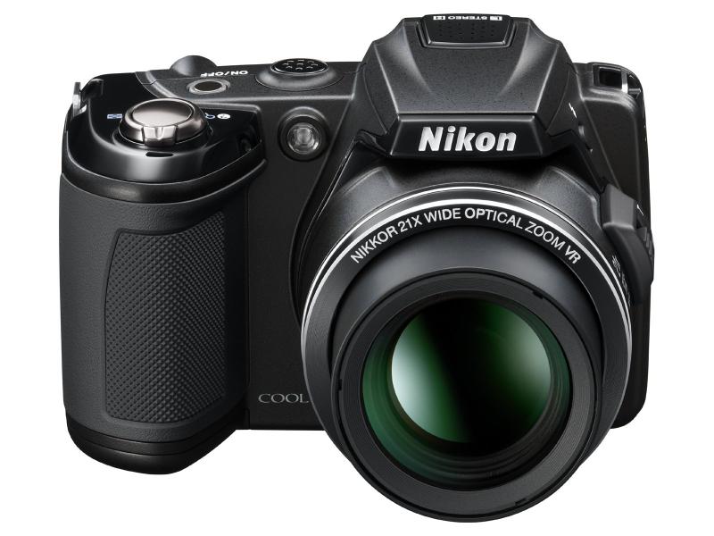【中古】Nikonデジタル写真機COOLPIX L120 黒いこと L120 1410万絵素 広角25粍 光学21倍 3型液晶 単3蓄電池相応う