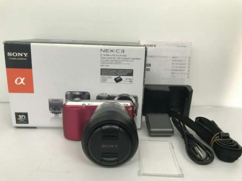 【中古】SONY デジタル一眼カメラ α NEX-C3 ズームレンズキット ピンク NEX-C3K/P