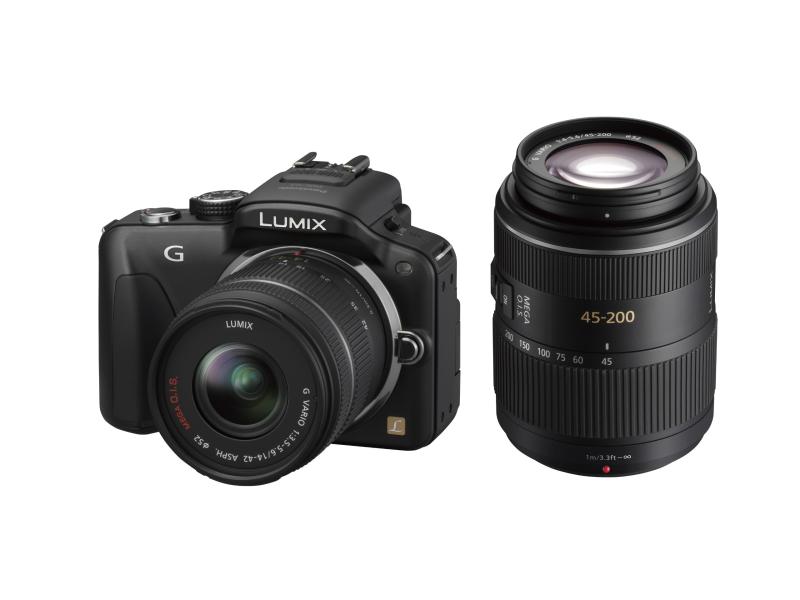 【中古】パナソニック ミラーレス一眼カメラ LUMIX G3 ダブルズームキット エスプリブラック DMC-G3W-K