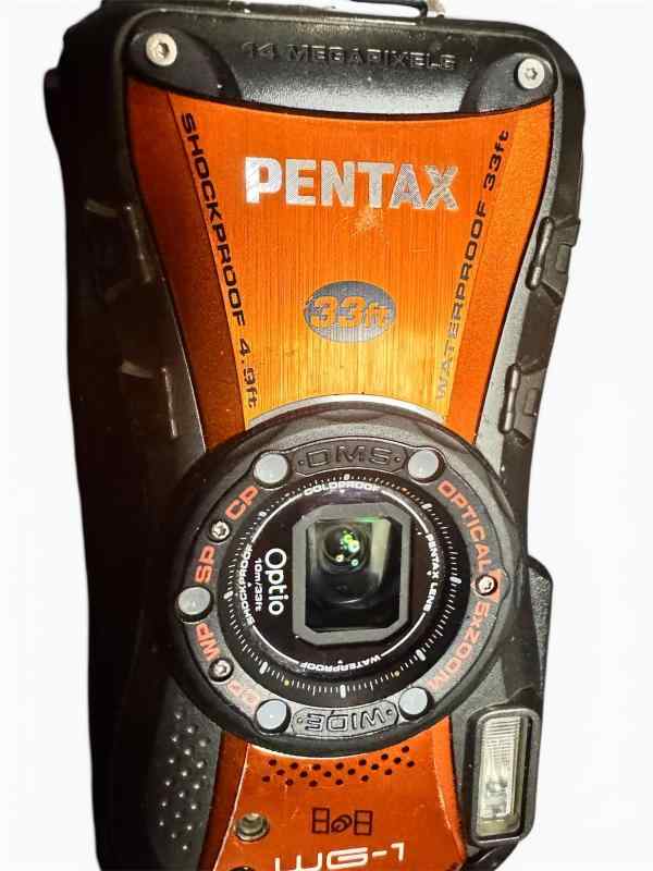 【中古】PENTAX 防水デジタルカメラ Optio WG-1 GPS シャイニーオレンジ 約1400万画素 10m防水 OPTIOWG-1GPSOR