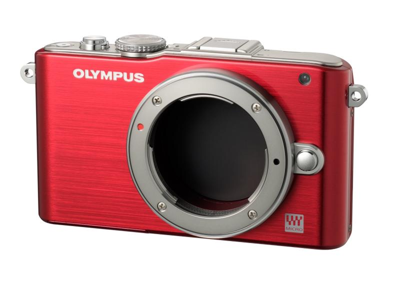 【中古】OLYMPUS 鏡鑑受け答え一眼 PEN Lite E-PL3 上半身 赤いこと E-PL3 BODY RED
