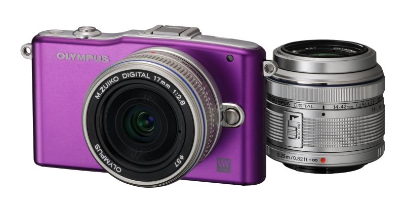 【中古】 OLYMPUS 鏡鑑受け答え一眼 PEN mini E-PM1 ツインレンズキット パープル E-PM1 TKIT PUR  当店引き受ける30昼日なか 一般受け 鏡鑑受け答え 一眼二眼レフ 取り替えっこ水晶体 写真機