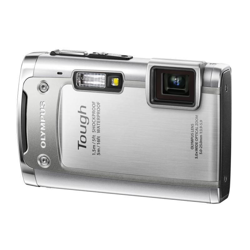 【中古】OLYMPUS 雨合羽デジタル写真機 TOUGH TG-615 しろがね色 5m雨合羽 1.5m対落っこちるぼうぜん自失 -10度耐低温 1400万絵素 3D映し絵役立つこと Eye-Fi歌留多相応う TG-615 SLV