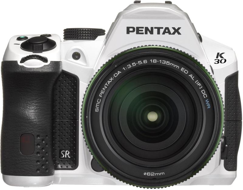 【中古】PENTAX デジタル一眼二眼レフ写真機 K-30 水晶体一揃いの道具 [DA18-135mmWR] 水晶白いこと K-30LK18-135 C-WH 15689