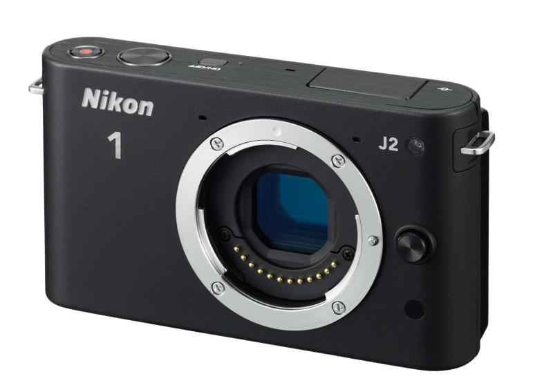 【中古】Nikon 鏡鑑受け答え一眼 Nikon 1 J2 上半身 黒いこと N1J2BK