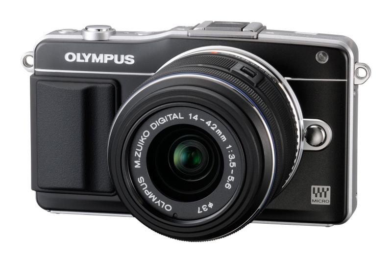 【中古】OLYMPUS ミラーレス一眼 PEN mini E-PM2 レンズキット ブラック E-PM2 LKIT BLK