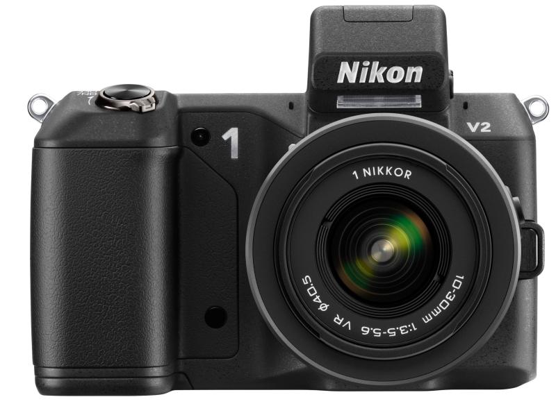 【中古】 Nikon 銀鏡受け答え一眼 Nikon 1 V2 上半身 黒いこと N1V2BK  当店引き請ける30昼日なか 一般受け 銀鏡受け答え 一眼一眼レフ 取り替えっこ水晶体 写真機
