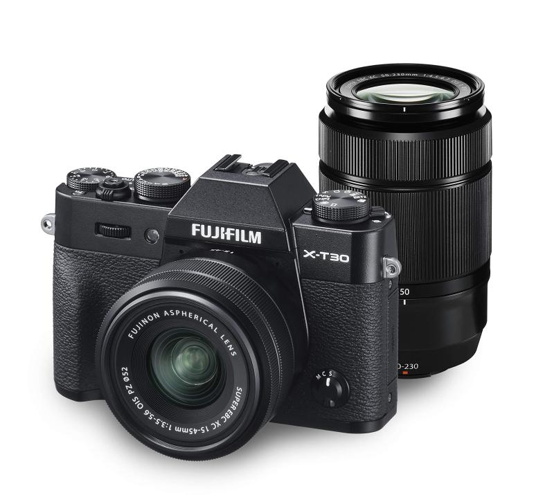 【中古】富士フイルム(FUJIFILM) 鏡鑑受け答え一眼写真機 X-T30ダブルズームレンズキット 黒いこと X-T30WZLK-B
