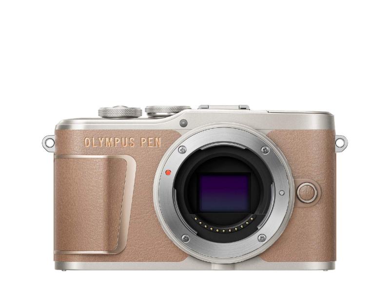 【中古】OLYMPUS 銀鏡受け答え一眼写真機 PEN E-PL10 上半身 赤銅色