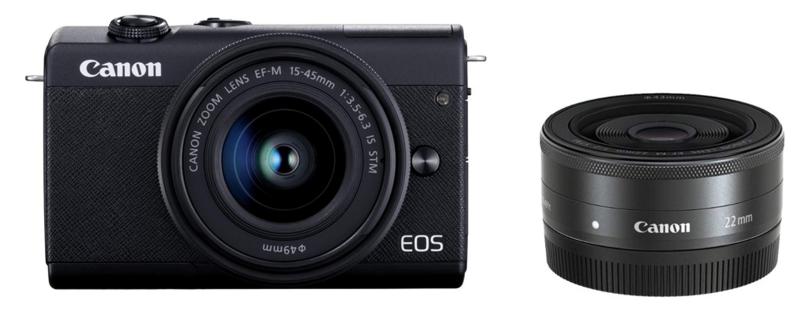 【中古】Canon ミラーレス一眼カメラ EOS M200 ダブルレンズキット ブラック EOSM200BK-WLK カメラ レンズキット 一眼レフ ミラーレス 中古 人気 高画質