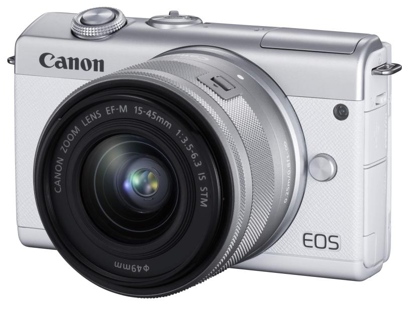 【中古】Canon ミラーレス一眼カメラ EOS M200 標準ズームキット ホワイト EOSM200WH-1545ISSTMLK 52,260円