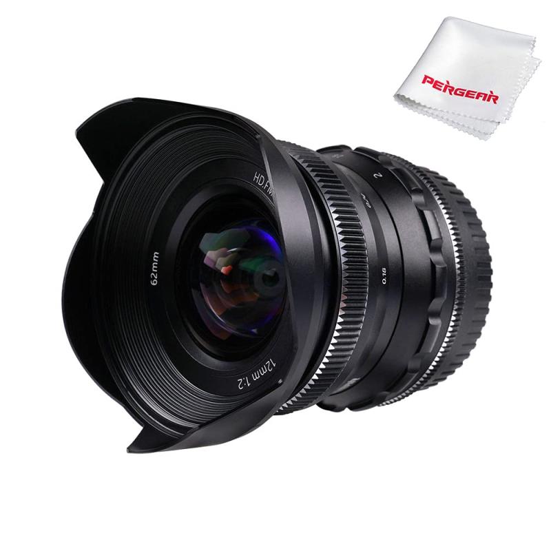 【中古】PERGEAR 12mm F2 広角 マニュアルフォーカス 単焦点レンズ APS-C Fuji Xマウントカメラ対応 X-A1 X-A10 X-A2 X-A3 A-AT X-M1 XM2 X-T1 X-T3 X-T10 X-T2 X-T20 X-|カメラFanks-PROShop 店