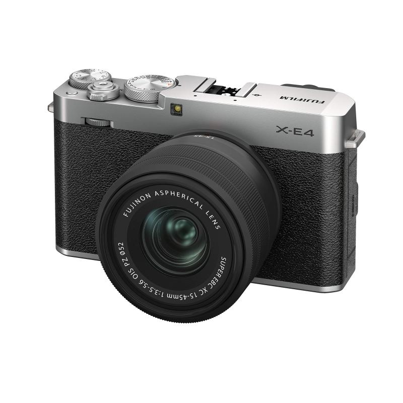 【中古】富士フイルム (FUJIFILM) ミラーレスデジタルカメラ FUJIFILM X-E4 レンズキット シルバー (XC15-45) F X-E4LK-1545-S カメラ レンズキット 一眼レフ ミラーレス 中古 人気 高画質