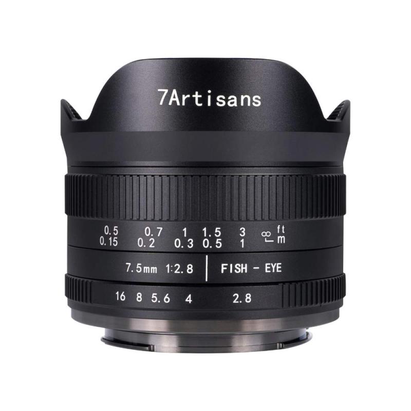 【中古】 七細工師 7Artisans 7.5粍 F2.8 FISH-EYE II ED Eマウント ソニーE APS-C 黒いこと 水晶体  当店引き受ける30昼日なか 一般受け 銀鏡受け答え 一眼二眼レフ 取り替えっこ水晶体 写真機
