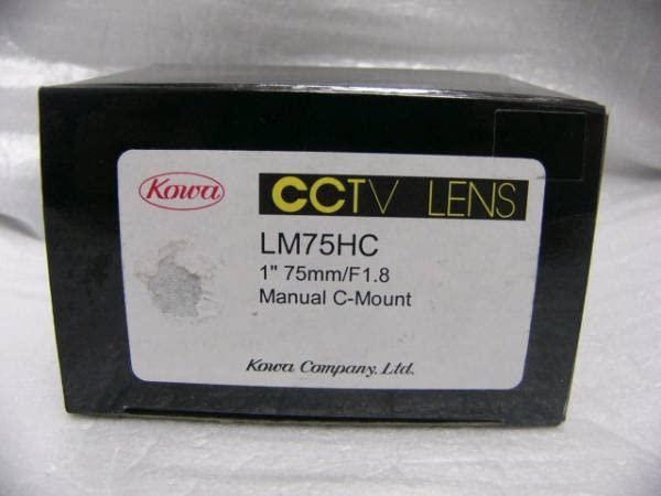 【中古】Kowa/興和 Cマウント水晶体 LM75HC 75粍 F1.8 1 200万絵素解像力