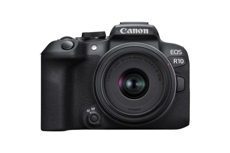 【中古】Canon 銀鏡受け答え一眼写真機 EOS R10 水晶体一揃いの道具(RF-S18-45)黒いこと/APS-C/EOSR10-1845ISSTMLK