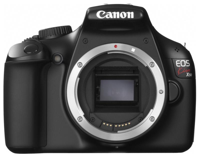 【中古】【扶養済み品】 キヤノン Canon デジタル一眼二眼レフ写真機 EOS Kiss X50 上半身 黒いこと KISSX50BK-BODY (扶養済み品)