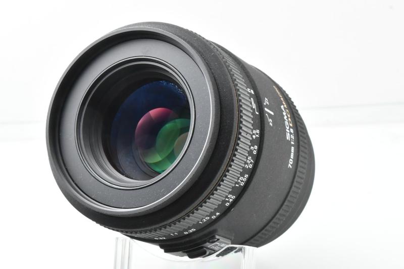 【中古】一眼レフ レンズ 単焦点マクロレンズ SIGMA MACRO 70mm F2.8 EX DG ソニー用 フルサイズ対応 レンズ電気接点コーティング