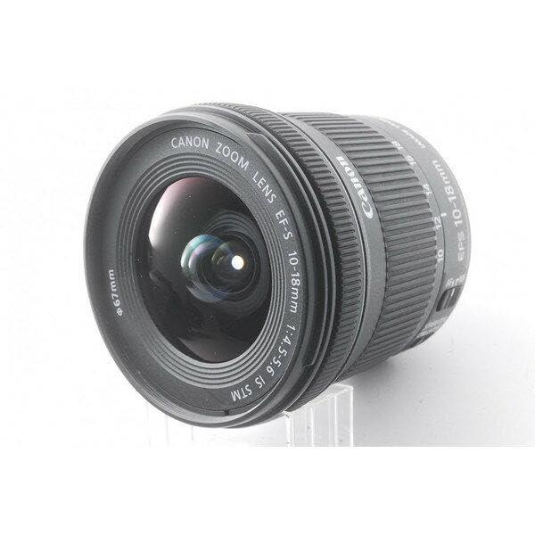 【中古】一眼レフ レンズ 広角ズームレンズ CANON EF-S10-18mm F4.5-5.6 IS STM APS-C対応 レンズ電気接点コーティング