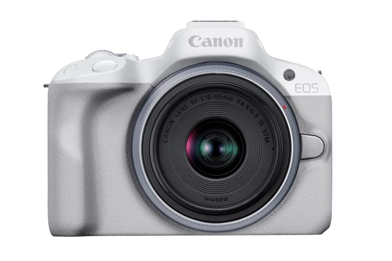 【中古】Canon 鏡鑑受け答え一眼写真機 EOS R50 標準尺度望遠レンズ一揃いの道具(RF-S18-45) 白いこと/APS-C/約376g EOSR50WH-1845ISSTMLK