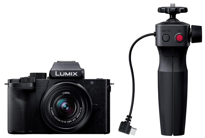 【中古】パナソニック(Panasonic) 小型・軽さ鏡鑑受け答え一眼写真機 ルミックス 標準尺度望遠レンズ一揃いの道具 トライポッドグリップ嘱する 黒いこと DC-G100DV-K