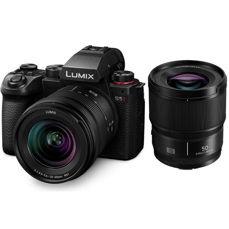 【中古】Panasonic LUMIX S5II ミラーレスカメラ 20-60mm f/3.5-5.6 と 50mm f/1.8 レンズ付き カメラ レンズキット 一眼レフ ミラーレス 中古 人気 高画質