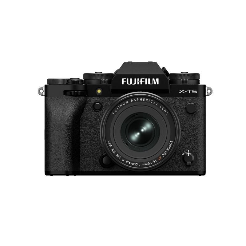 【中古】富士フイルム(FUJIFILM) 銀鏡受け答え一眼写真機 X-T5 水晶体一揃いの道具(XF16-50) 黒いこと F X-T5LK-1650-B
