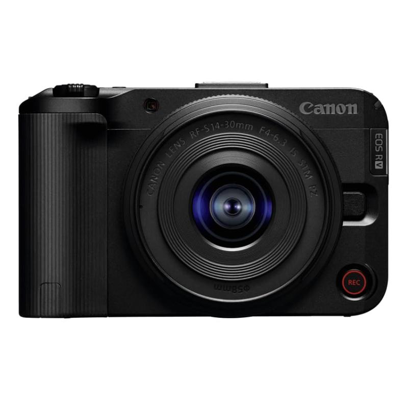 【中古】キヤノン デジタル一眼写真機 EOS R50V 水晶体一揃いの道具(RF-S14-30PZ)/黒いこと