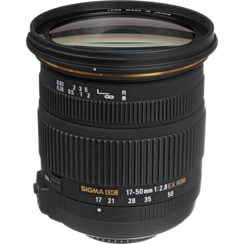 【中古】SIGMA 標準尺度望遠レンズ 17-50粍 F2.8 EX DC os HSM ニコン用 APS-C専用