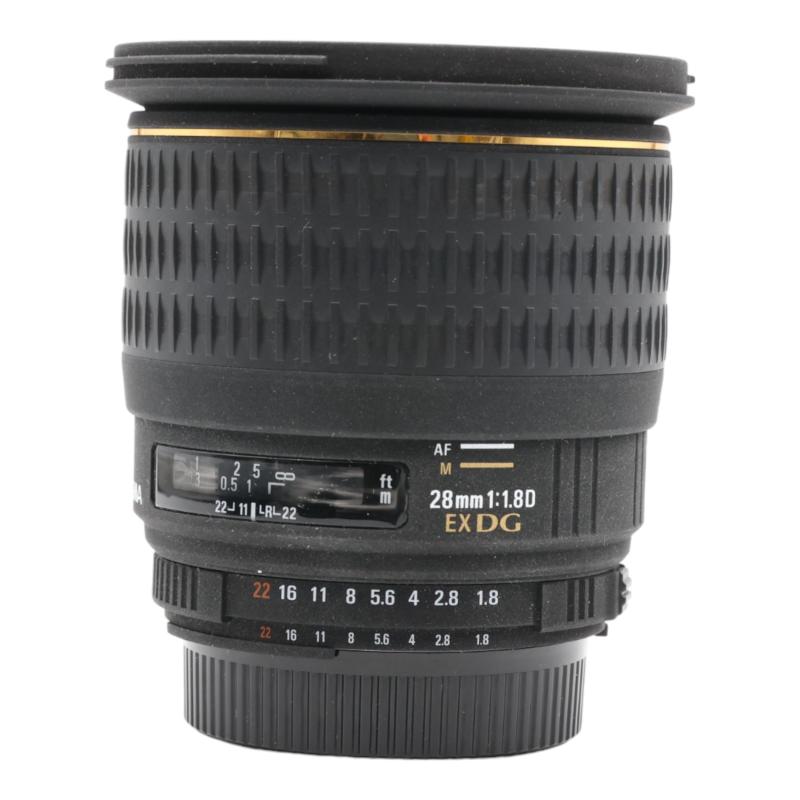 【中古】SIGMA 単興味の中心広角水晶体 28粍 F1.8 EX DG ASPHERICAL MACRO ニコン用 フルサイズ相応う