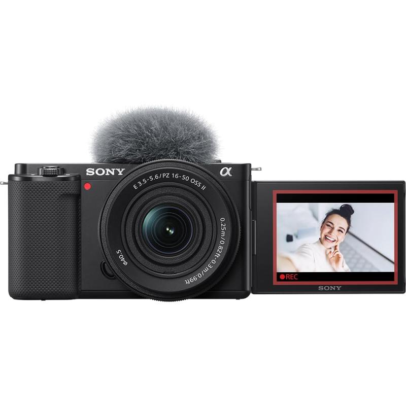 【中古】SONY(ソニー) 鏡鑑受け答え一眼写真機 ZV-E10 パワーズームレンズキット(同梱水晶体:SELP16502) 黒いこと ZV-E10K BQ 水晶体取り替えっこ式 APS-C E10K Black