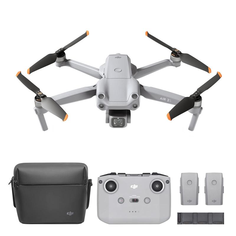 【中古】DJI Air 2S Fly Moreコンボ、リモートID対応、3軸ジンバルカメラ搭載ドローン、リモコン 5.4K動画、1インチCMOSセンサー、4方向障害物検知、飛行時間31分、8km 1080p動画伝送、予備バッテリー&times;2 GREY｜カメラFanks-PROShop 店