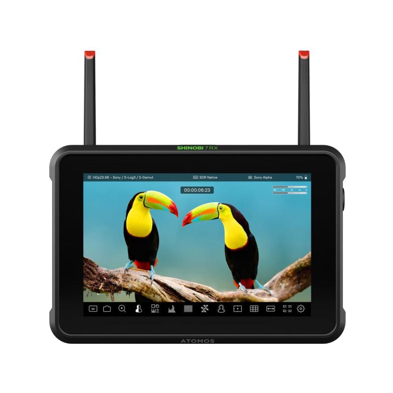 【中古】Atomos Shinobi 7 RX 7in 外の方管する 2200nit 無線電話受付機(RX)内蔵 録画役立つことなし 4K30p無線電話受付 写真機 SDI/HDMI相応う ATOMSHBRX1