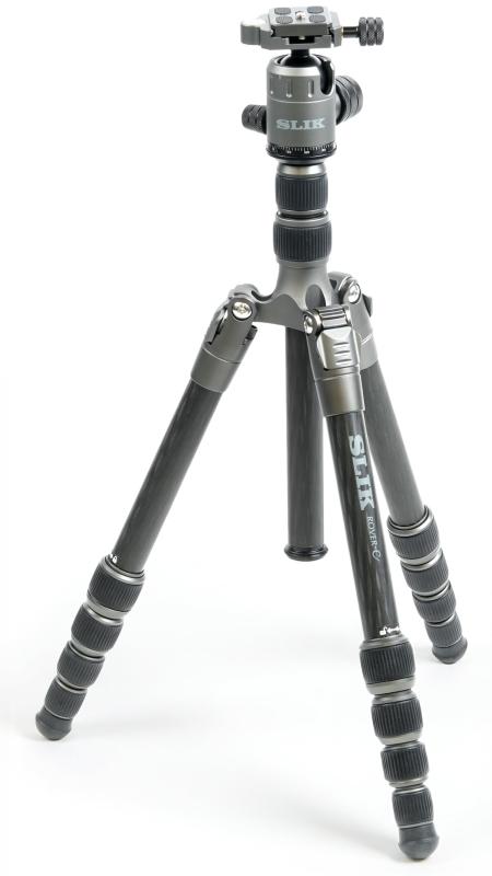 【中古】スリック SLIK カーボン三脚 ROVER c 全高1,575mm 5段伸縮 脚を取り外して一脚として使用可 25mm径パイプ アルカスイス互換自由雲台 コンパクト・軽量 収納ケース付属 217443｜カメラFanks-PROShop 店