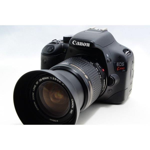 【中古】 キヤノン Canon EOS Kiss X4 水晶体一揃いの道具 おまけ  当店引き請ける30昼日なか 一般受け 銀鏡受け答え 一眼一眼レフ 取り替えっこ水晶体 写真機
