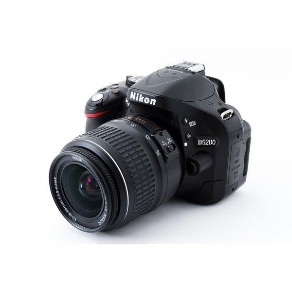 【中古】 ニコン Nikon D5200 水晶体一揃いの道具 黒いこと 美品 同盟罷工一回り付き添い人  当店引きうける30昼日なか 一般受け 鏡鑑受け答え 一眼二眼レフ 取り替えっこ水晶体 写真機