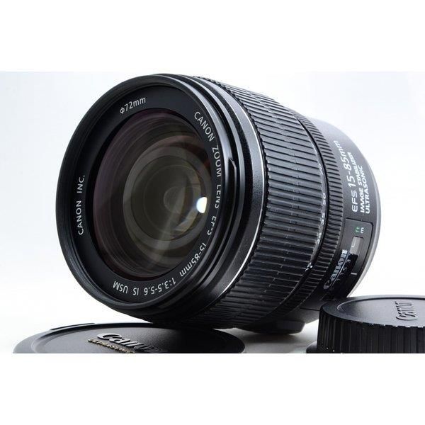 【中古】 キヤノン Canon EF-S 15-85mm f/3.5-5.6 IS USM 美品 望遠 標準ズームレンズ 前後キャップ付き 当店保証30日間 人気 ミラーレス 一眼レフ 交換レンズ カメラ|カメラFanks-PROShop 店