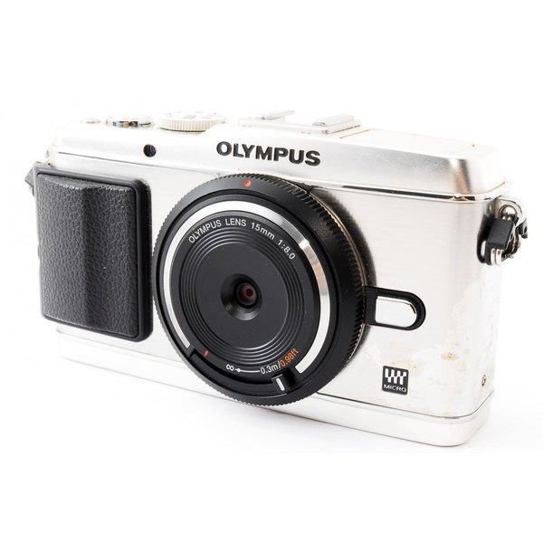 【中古】 オリンパス OLYMPUS E-P3 単焦点レンズセット シルバー 美品 当店保証30日間 人気 ミラーレス 一眼レフ 交換レンズ カメラ|カメラFanks-PROShop 店