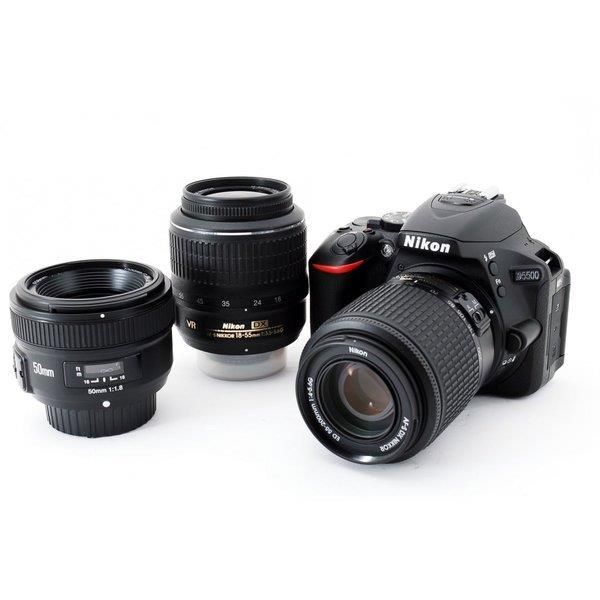 【中古】 ニコン Nikon D5500 トリプルズームセット 美品 ストラップ付き 当店保証30日間 人気 ミラーレス 一眼レフ 交換レンズ カメラ｜カメラFanks-PROShop 店 53,880円