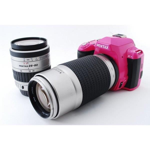 【中古】 ペンタックス PENTAX K-r ダブルズームセット ピンクXブラック 美品 ストラップ付き 当店保証30日間 人気 ミラーレス 一眼レフ 交換レンズ カメラ｜カメラFanks-PROShop 店